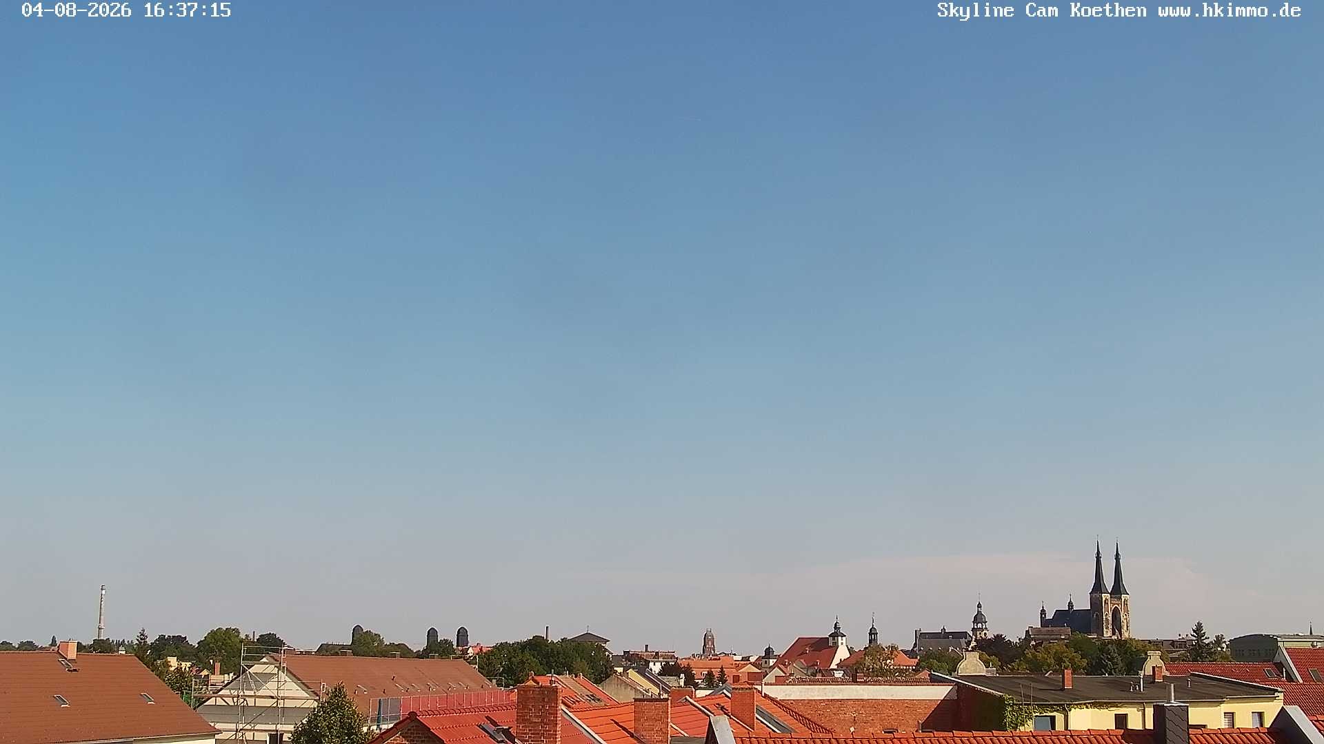 Archiv Foto Webcam Blick über die Stadt Köthen