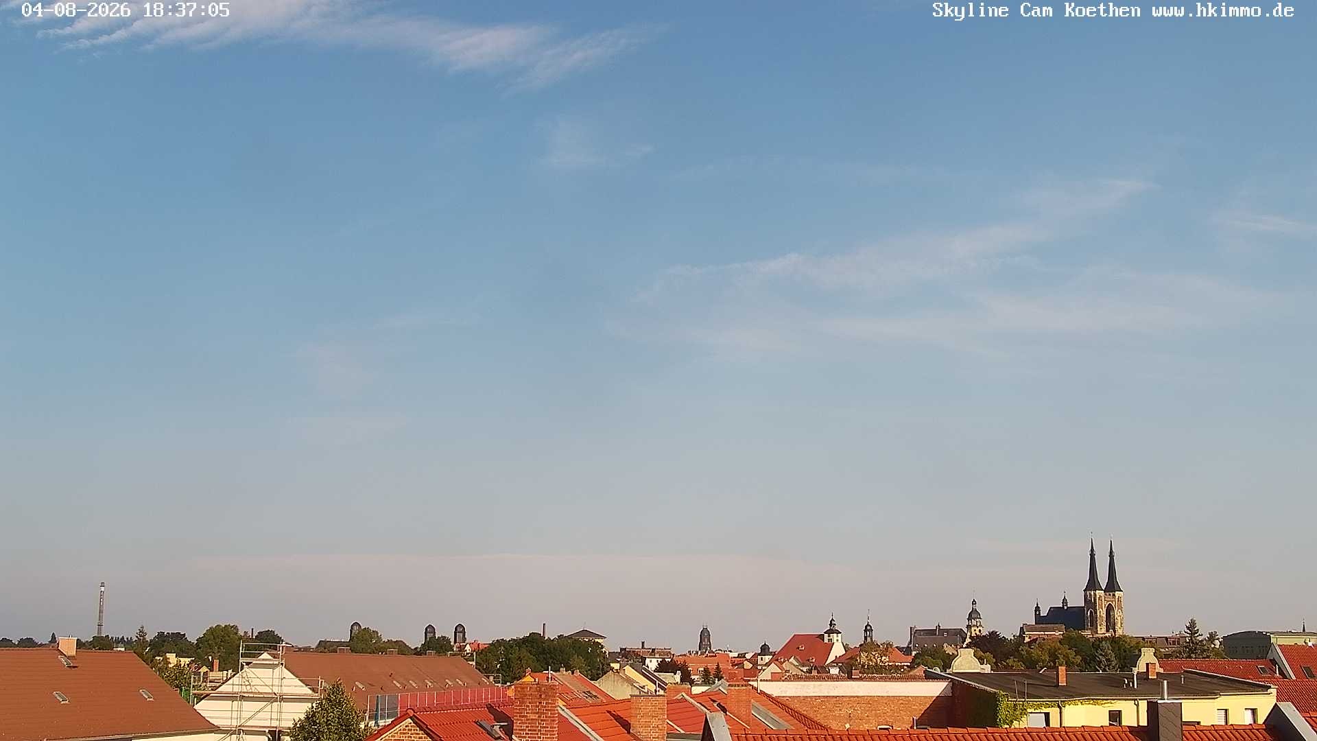 Archiv Foto Webcam Blick über die Stadt Köthen
