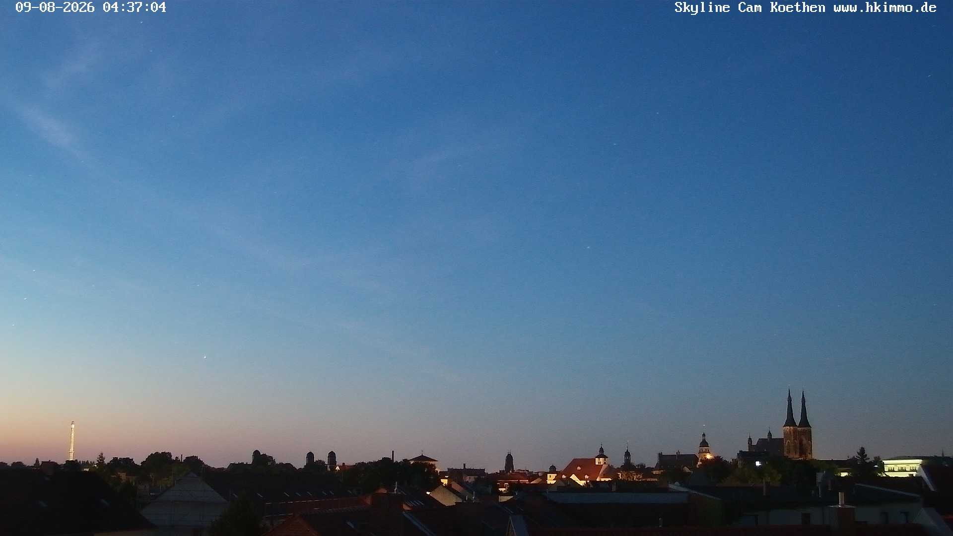 Archiv Foto Webcam Blick über die Stadt Köthen