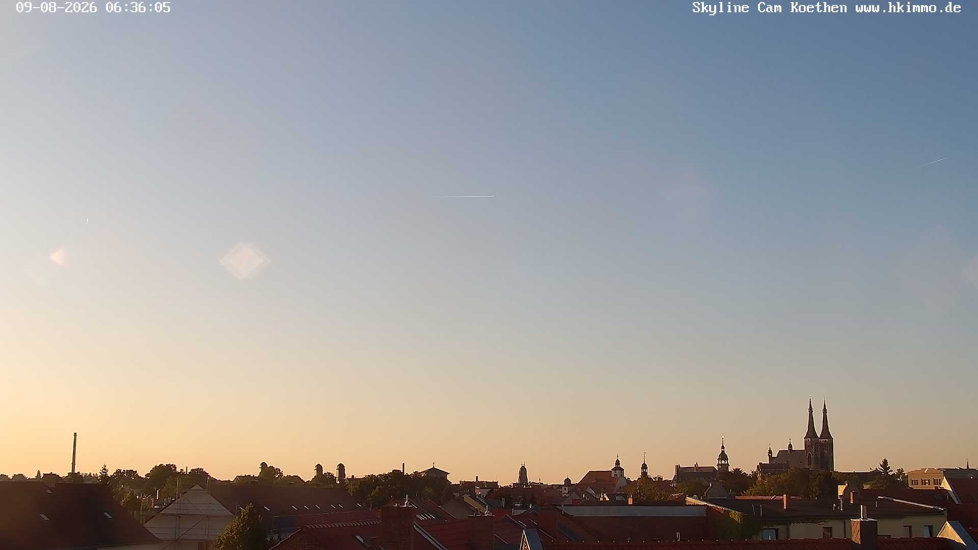 Archiv Foto Webcam Blick über die Stadt Köthen