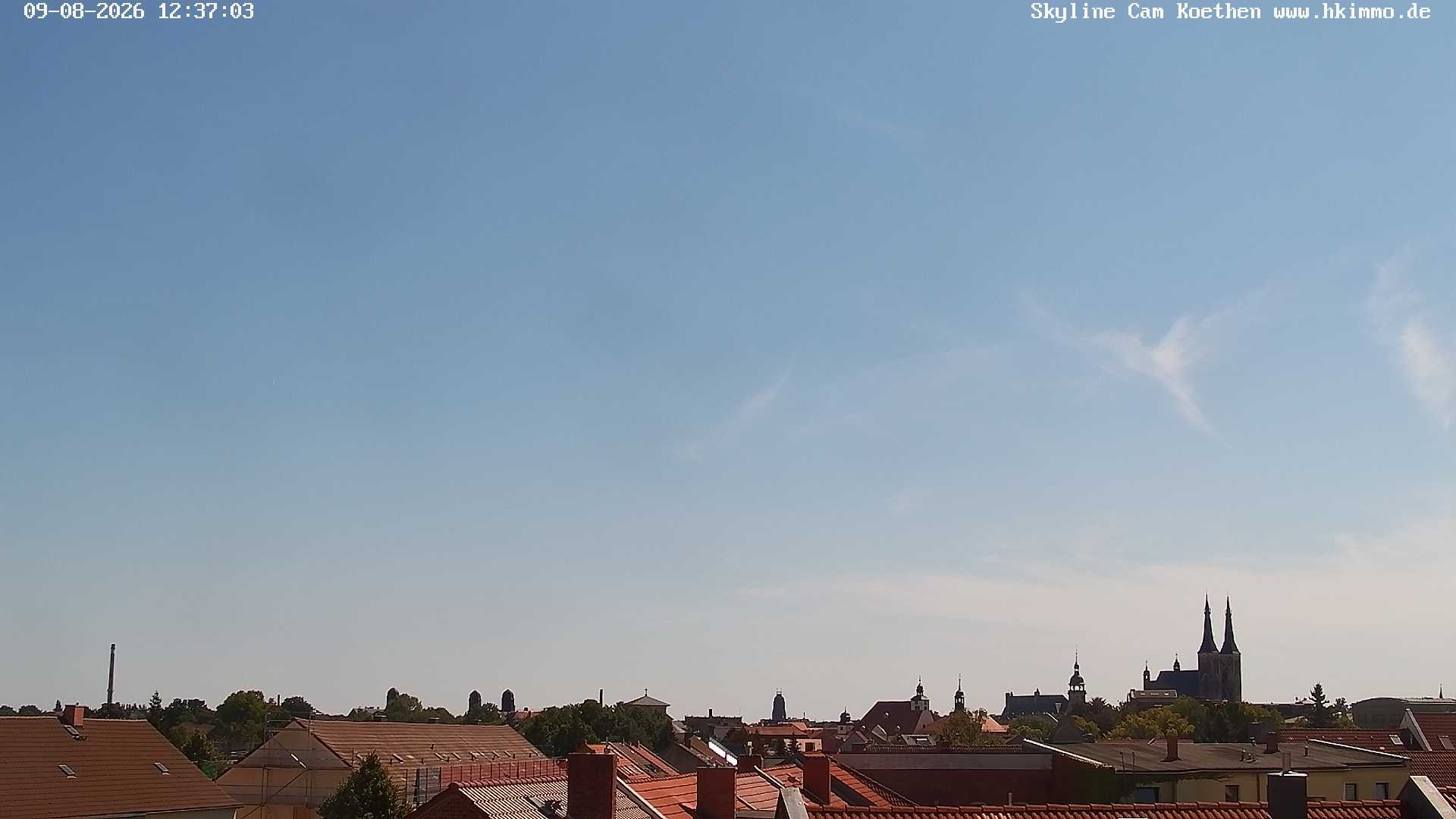 Archiv Foto Webcam Blick über die Stadt Köthen