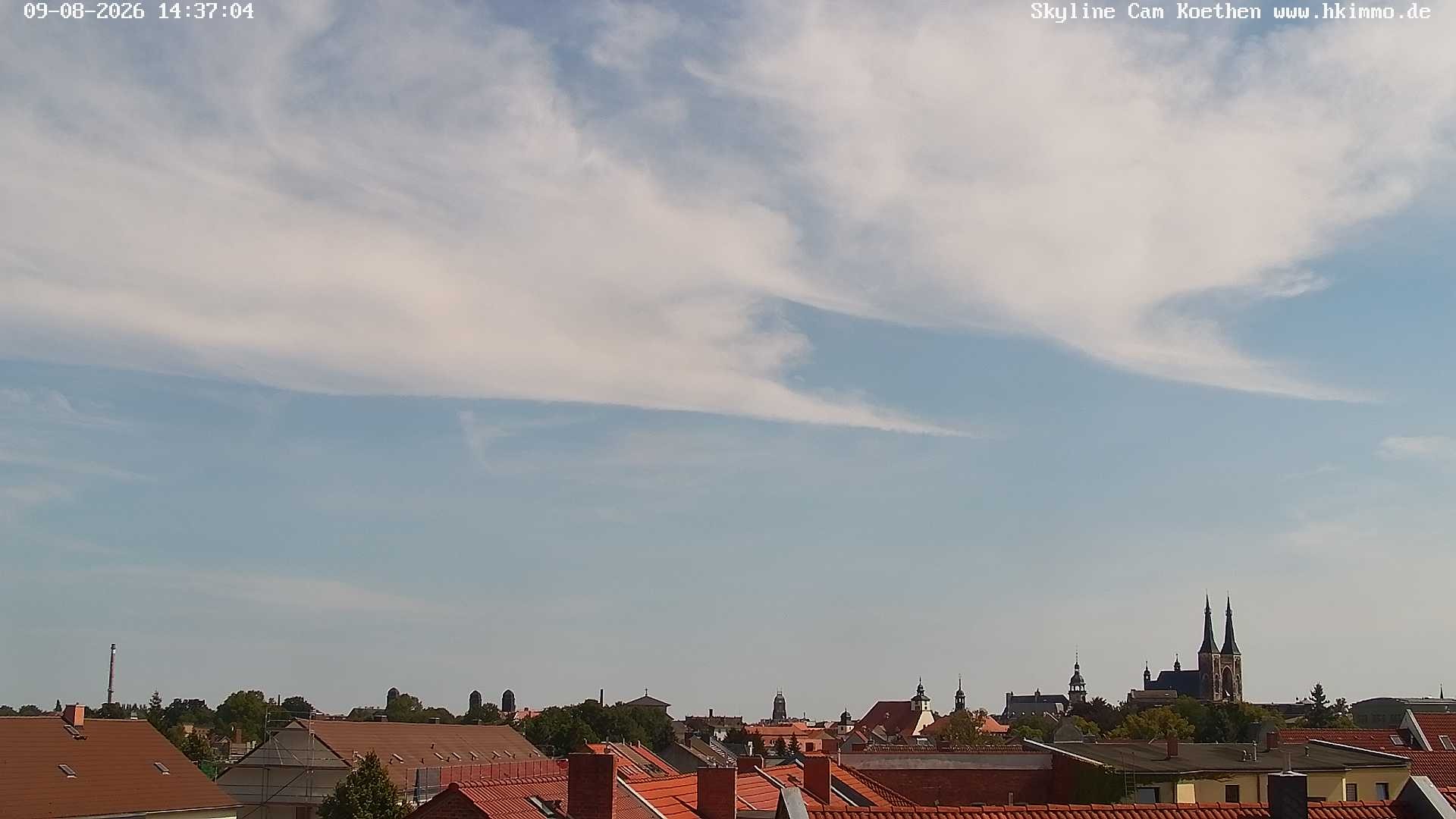 Archiv Foto Webcam Blick über die Stadt Köthen