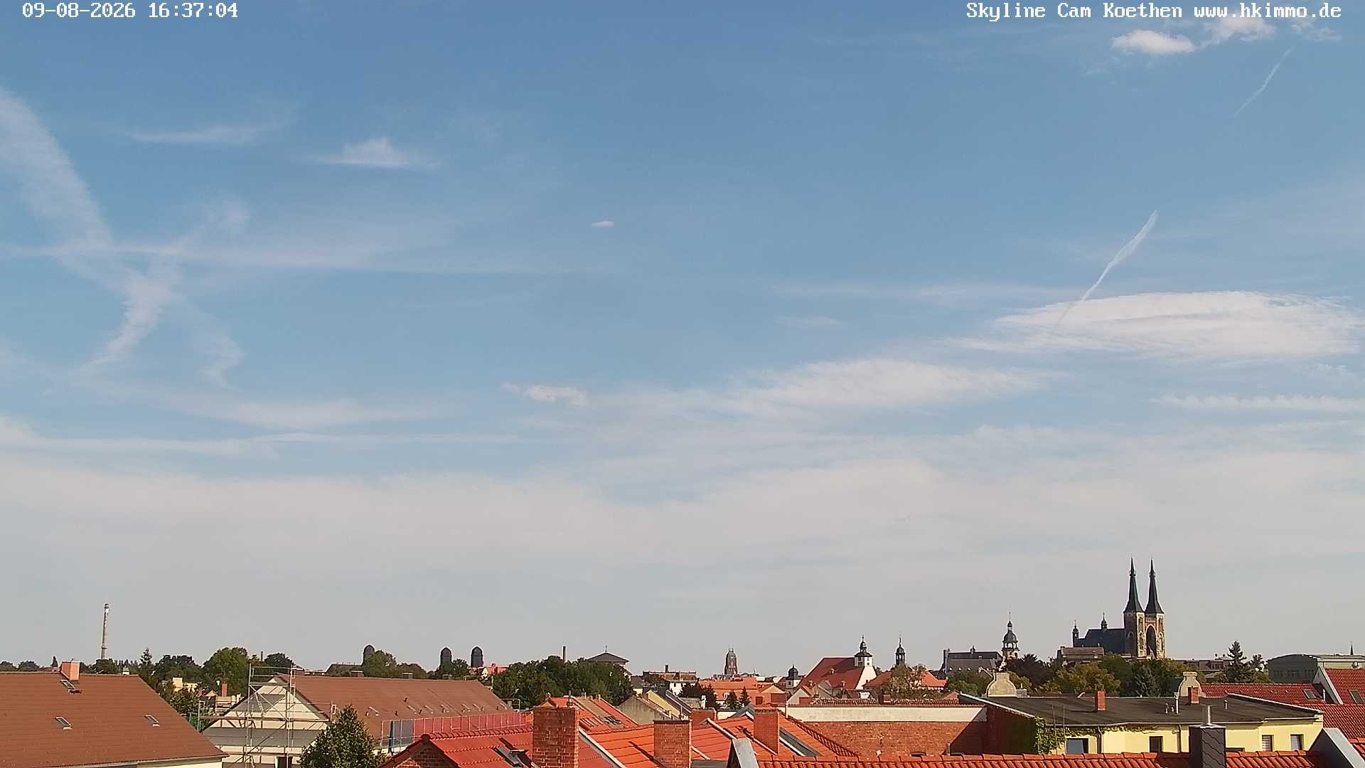 Archiv Foto Webcam Blick über die Stadt Köthen