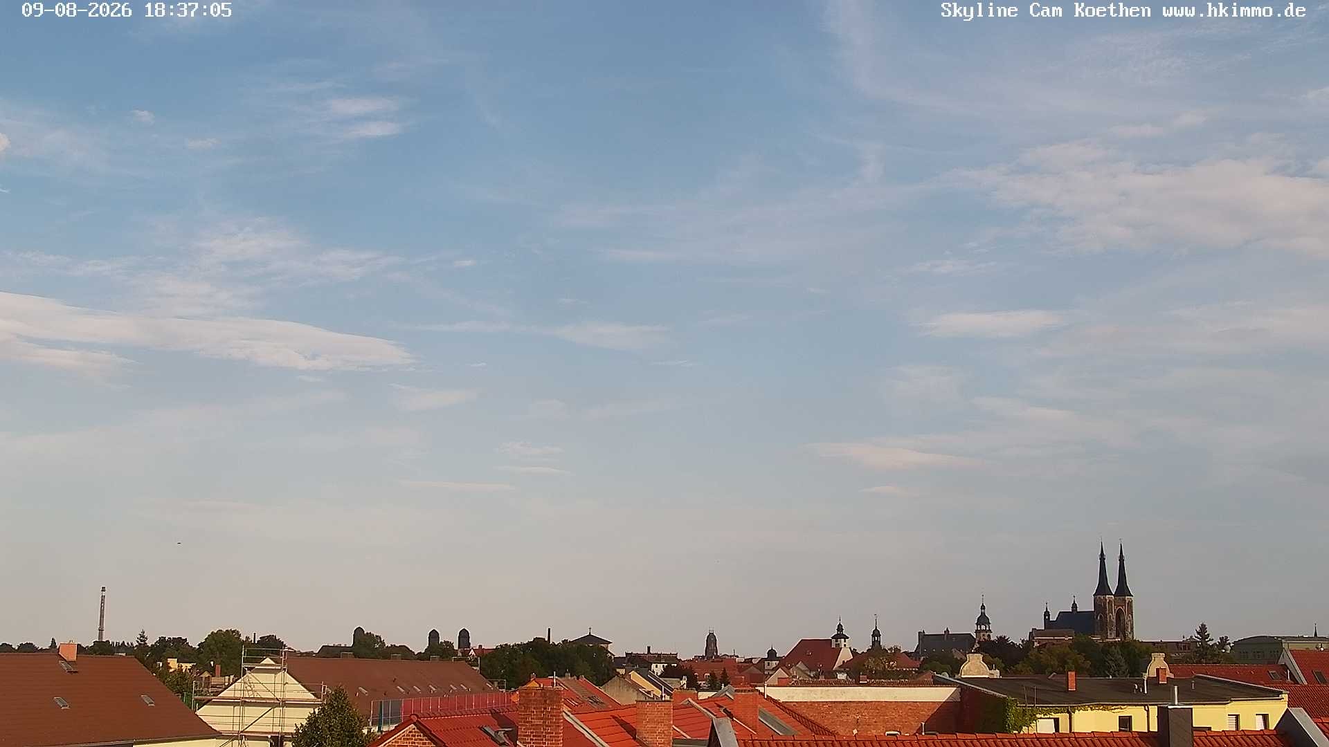 Archiv Foto Webcam Blick über die Stadt Köthen