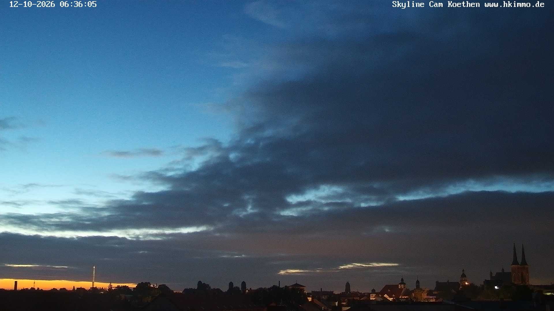 Archiv Foto Webcam Blick über die Stadt Köthen