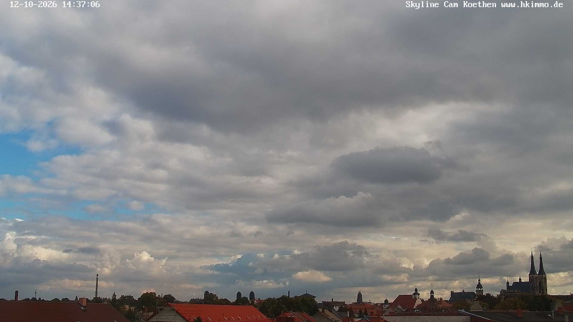 Archiv Foto Webcam Blick über die Stadt Köthen