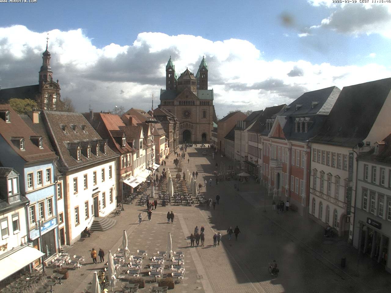 Archived image Webcam View to the Speyer Cathedral