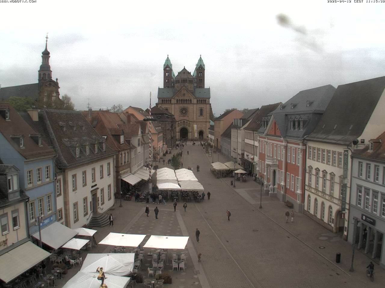 Archived image Webcam View to the Speyer Cathedral