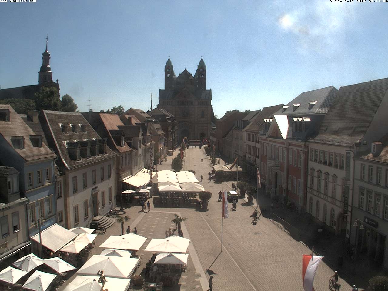 Archived image Webcam View to the Speyer Cathedral