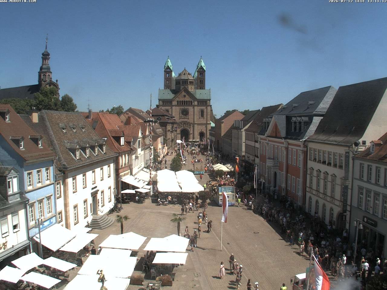 Archived image Webcam View to the Speyer Cathedral