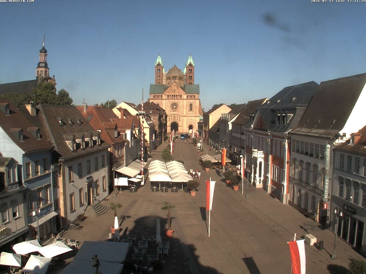 Archived image Webcam View to the Speyer Cathedral