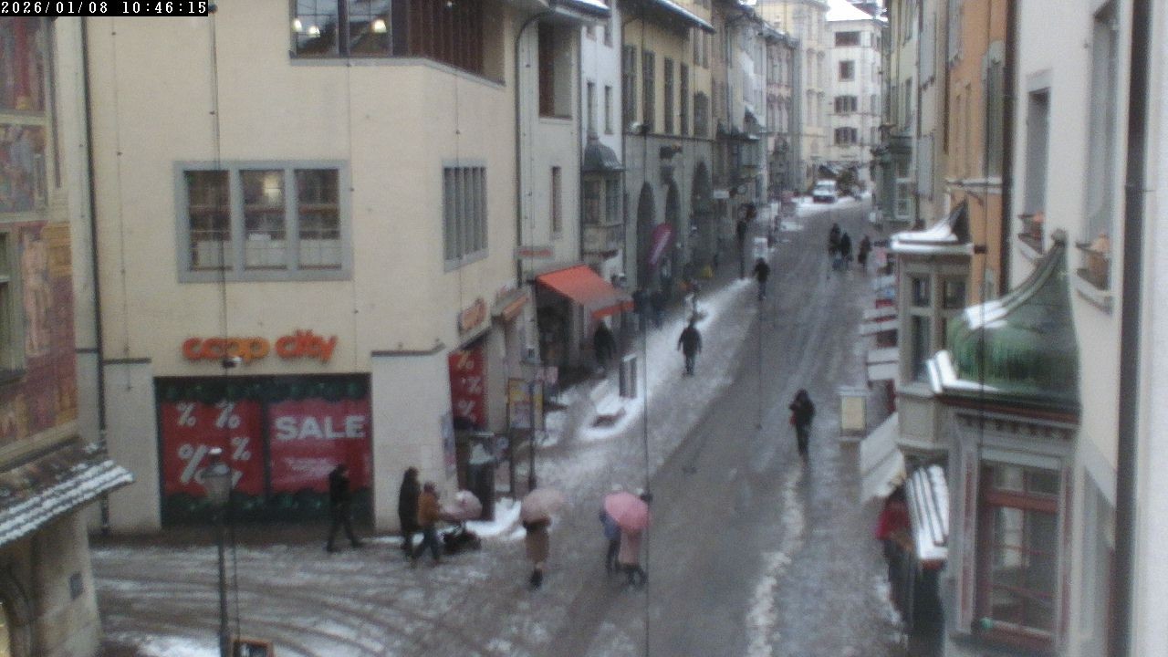 Archiv Foto Webcam Schaffhausen: Blick in die Vordergasse