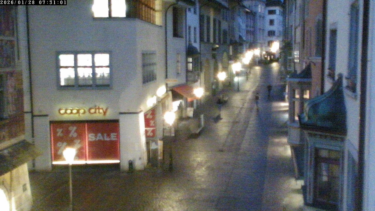 Archiv Foto Webcam Schaffhausen: Blick in die Vordergasse