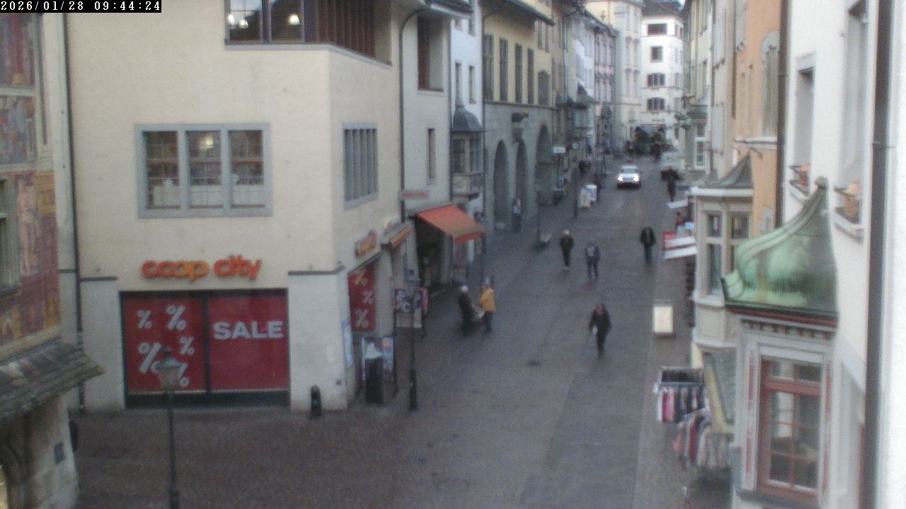 Archiv Foto Webcam Schaffhausen: Blick in die Vordergasse