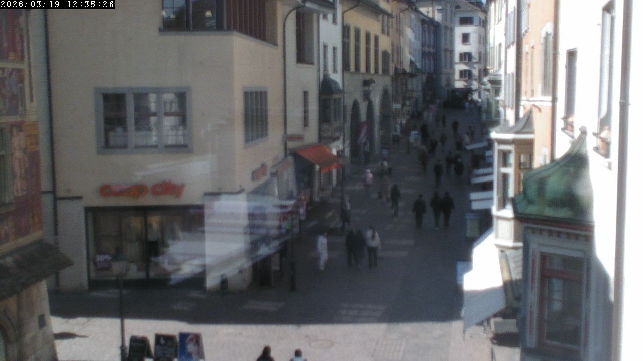Archiv Foto Webcam Schaffhausen: Blick in die Vordergasse
