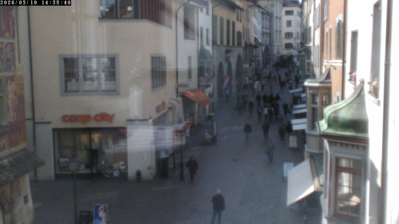 Archiv Foto Webcam Schaffhausen: Blick in die Vordergasse