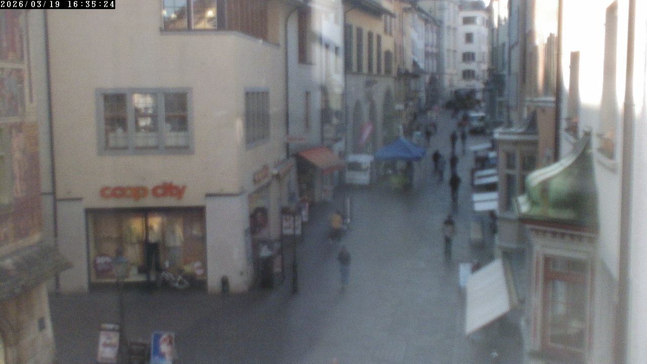 Archiv Foto Webcam Schaffhausen: Blick in die Vordergasse