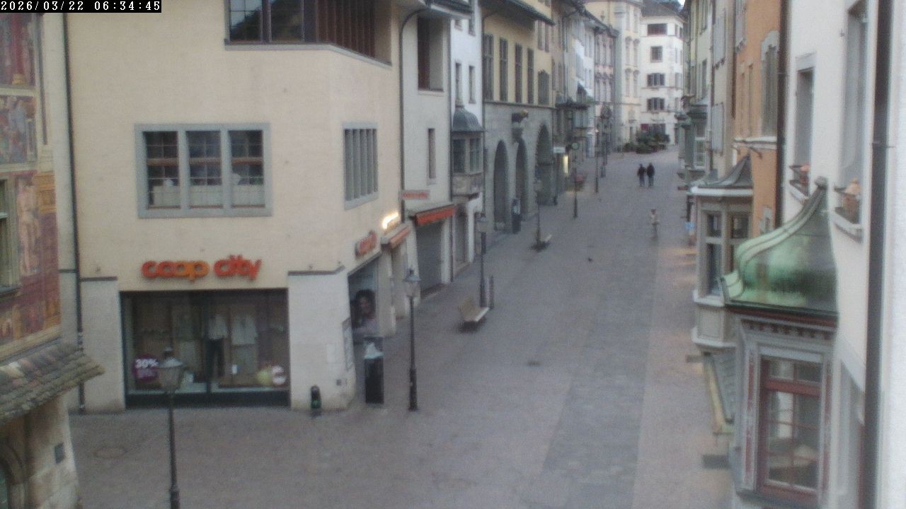 Archiv Foto Webcam Schaffhausen: Blick in die Vordergasse