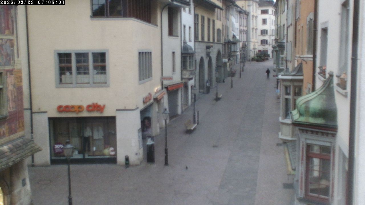 Archiv Foto Webcam Schaffhausen: Blick in die Vordergasse
