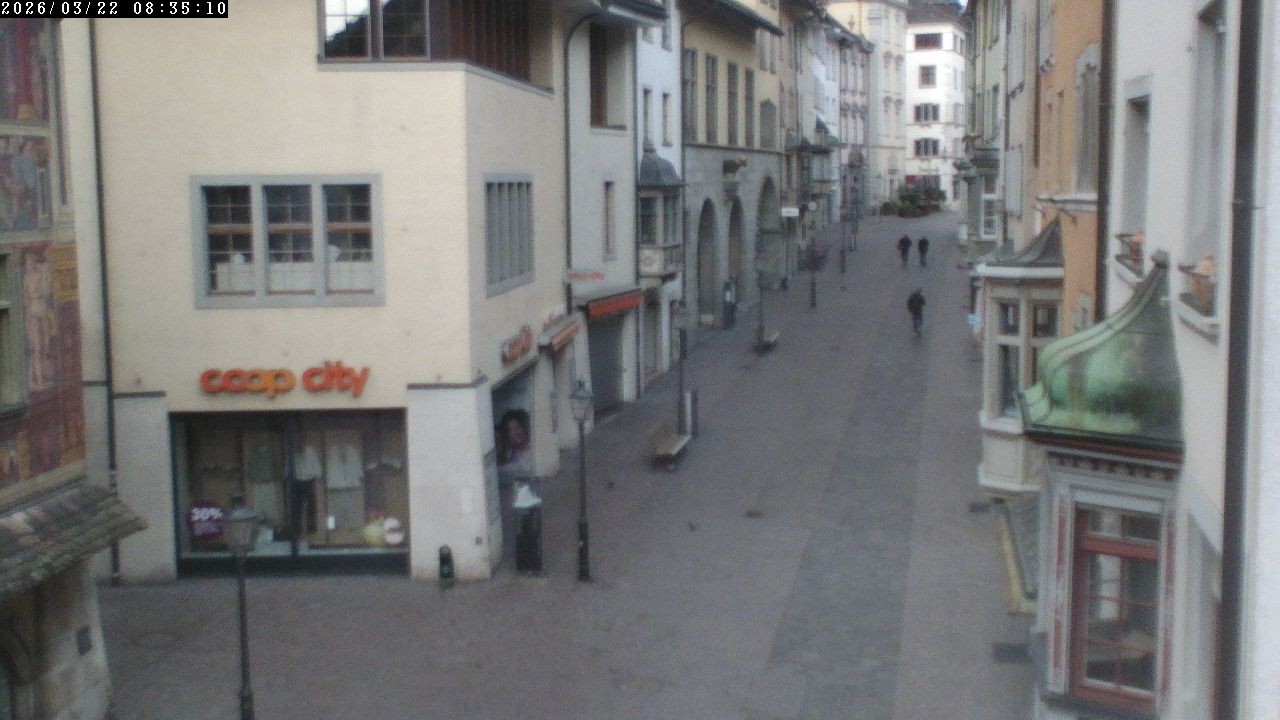 Archiv Foto Webcam Schaffhausen: Blick in die Vordergasse
