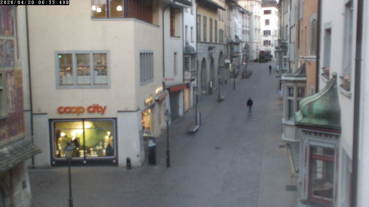 Archiv Foto Webcam Schaffhausen: Blick in die Vordergasse