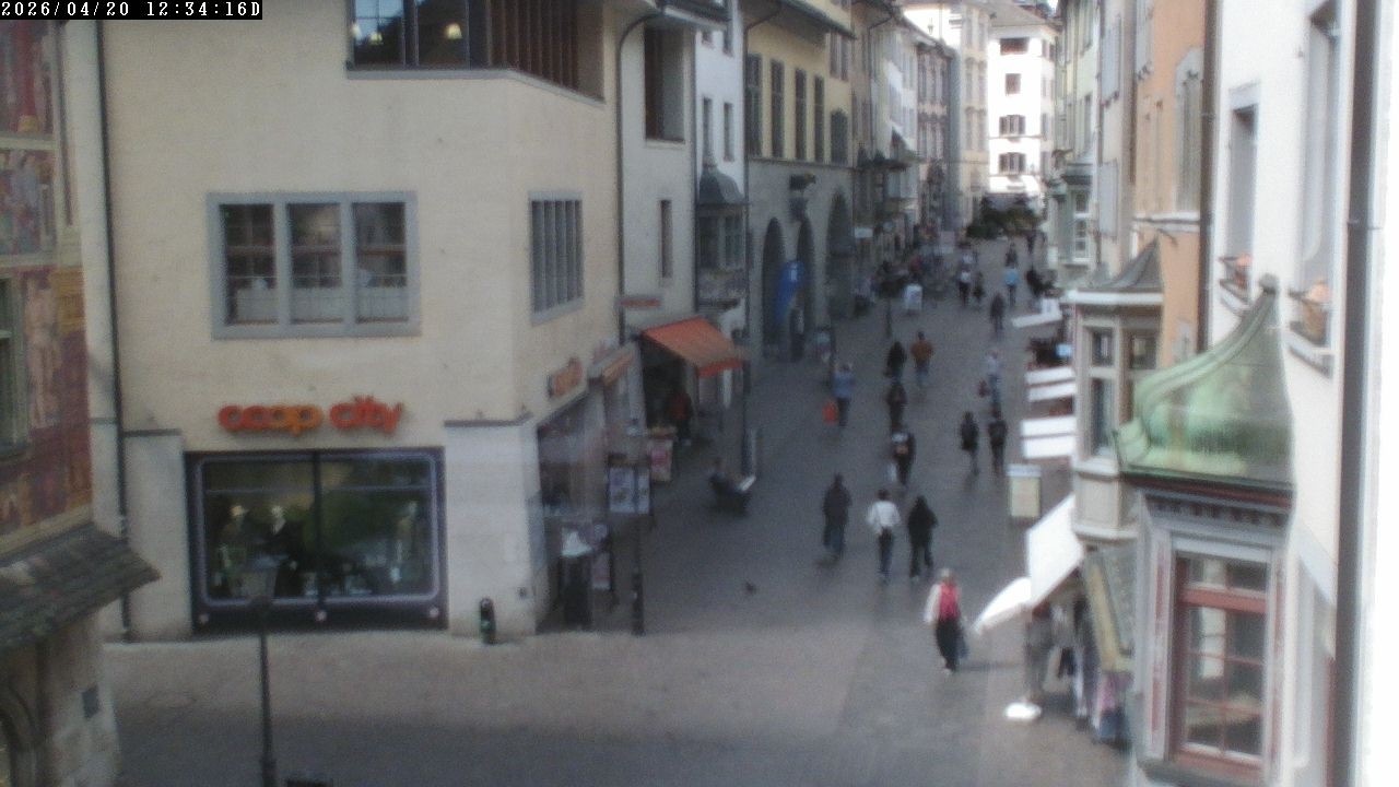 Archiv Foto Webcam Schaffhausen: Blick in die Vordergasse