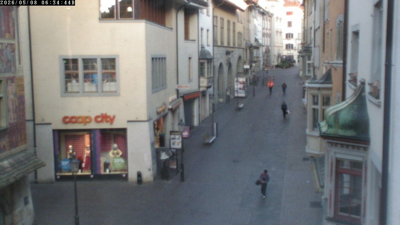 Archiv Foto Webcam Schaffhausen: Blick in die Vordergasse