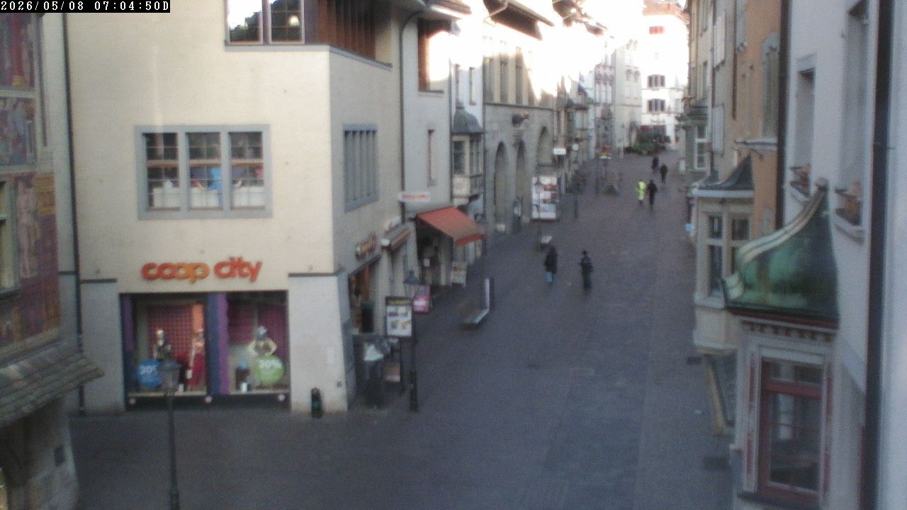 Archiv Foto Webcam Schaffhausen: Blick in die Vordergasse