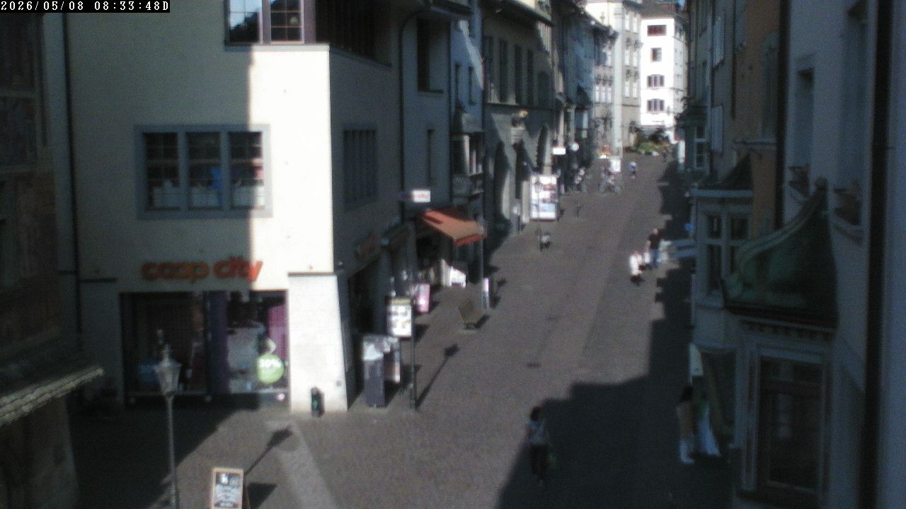 Archiv Foto Webcam Schaffhausen: Blick in die Vordergasse