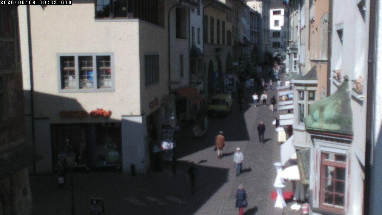 Archiv Foto Webcam Schaffhausen: Blick in die Vordergasse