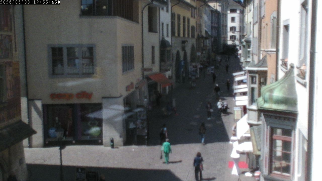 Archiv Foto Webcam Schaffhausen: Blick in die Vordergasse
