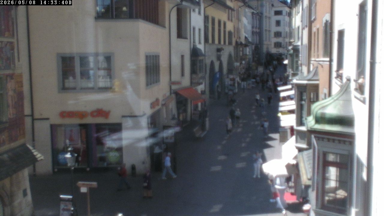 Archiv Foto Webcam Schaffhausen: Blick in die Vordergasse