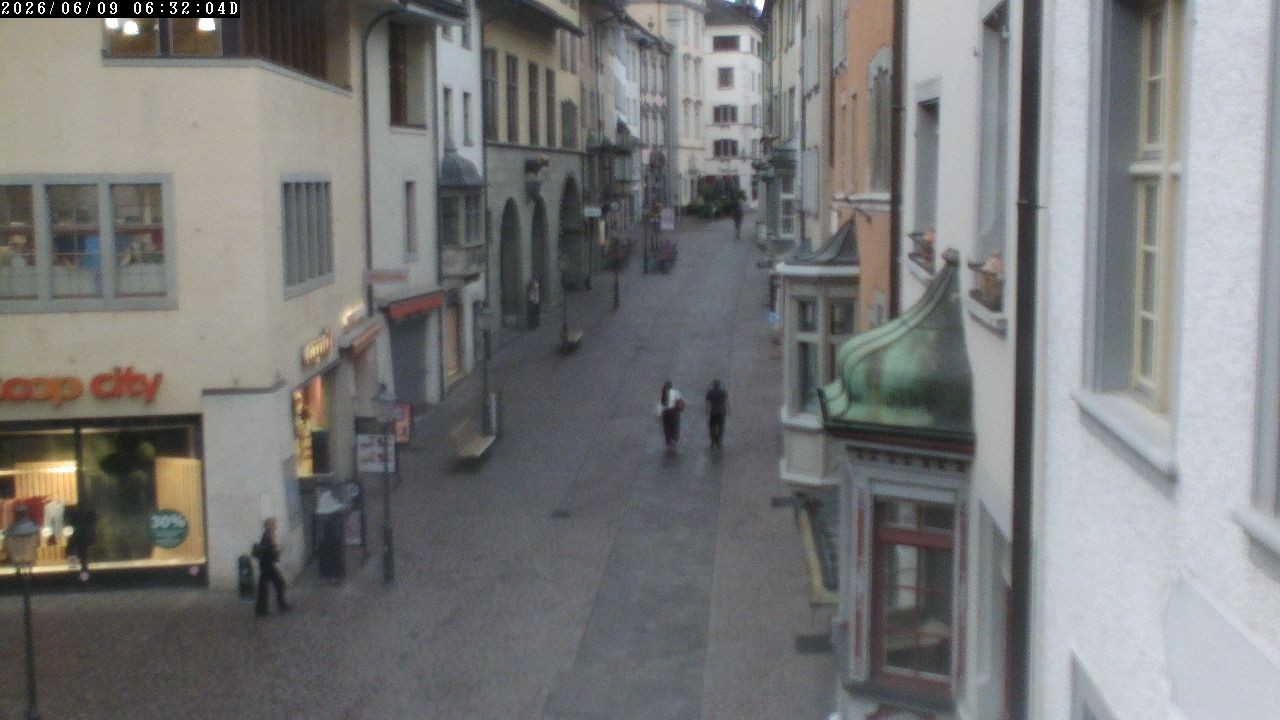 Archiv Foto Webcam Schaffhausen: Blick in die Vordergasse