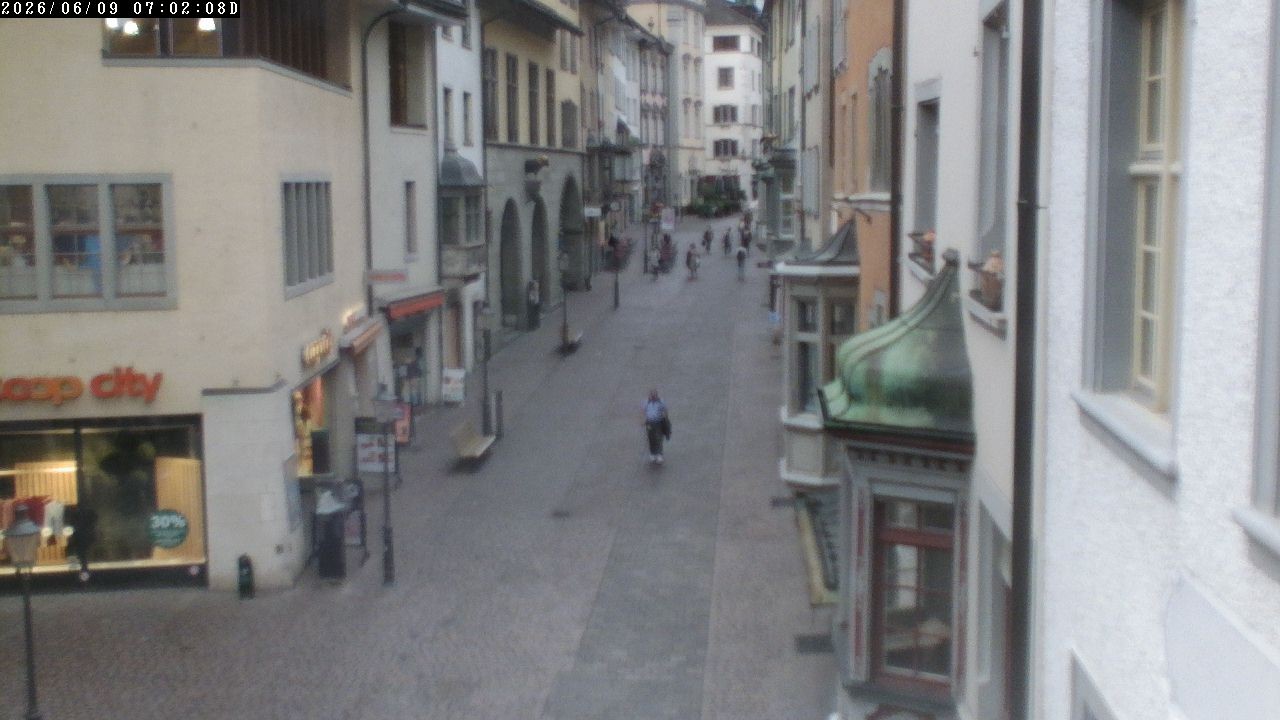 Archiv Foto Webcam Schaffhausen: Blick in die Vordergasse
