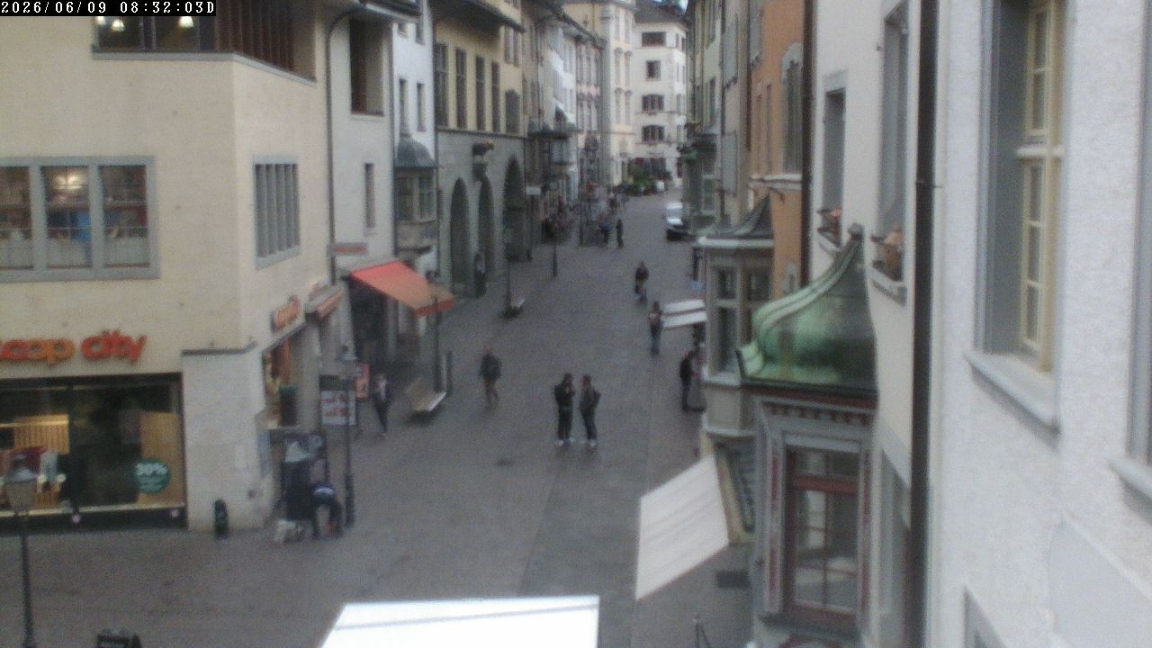Archiv Foto Webcam Schaffhausen: Blick in die Vordergasse