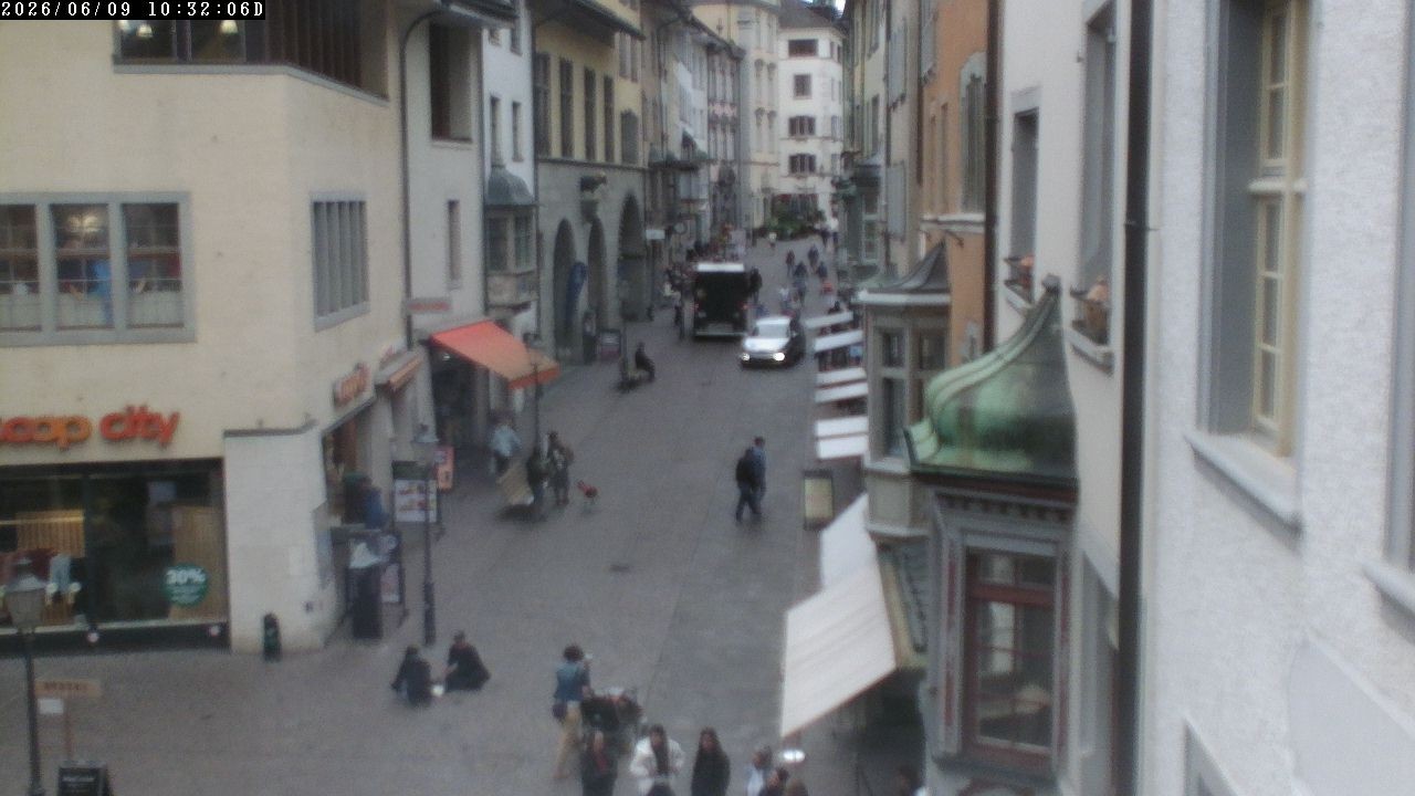 Archiv Foto Webcam Schaffhausen: Blick in die Vordergasse