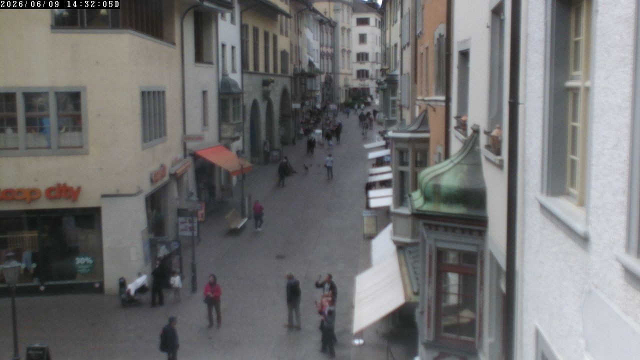 Archiv Foto Webcam Schaffhausen: Blick in die Vordergasse