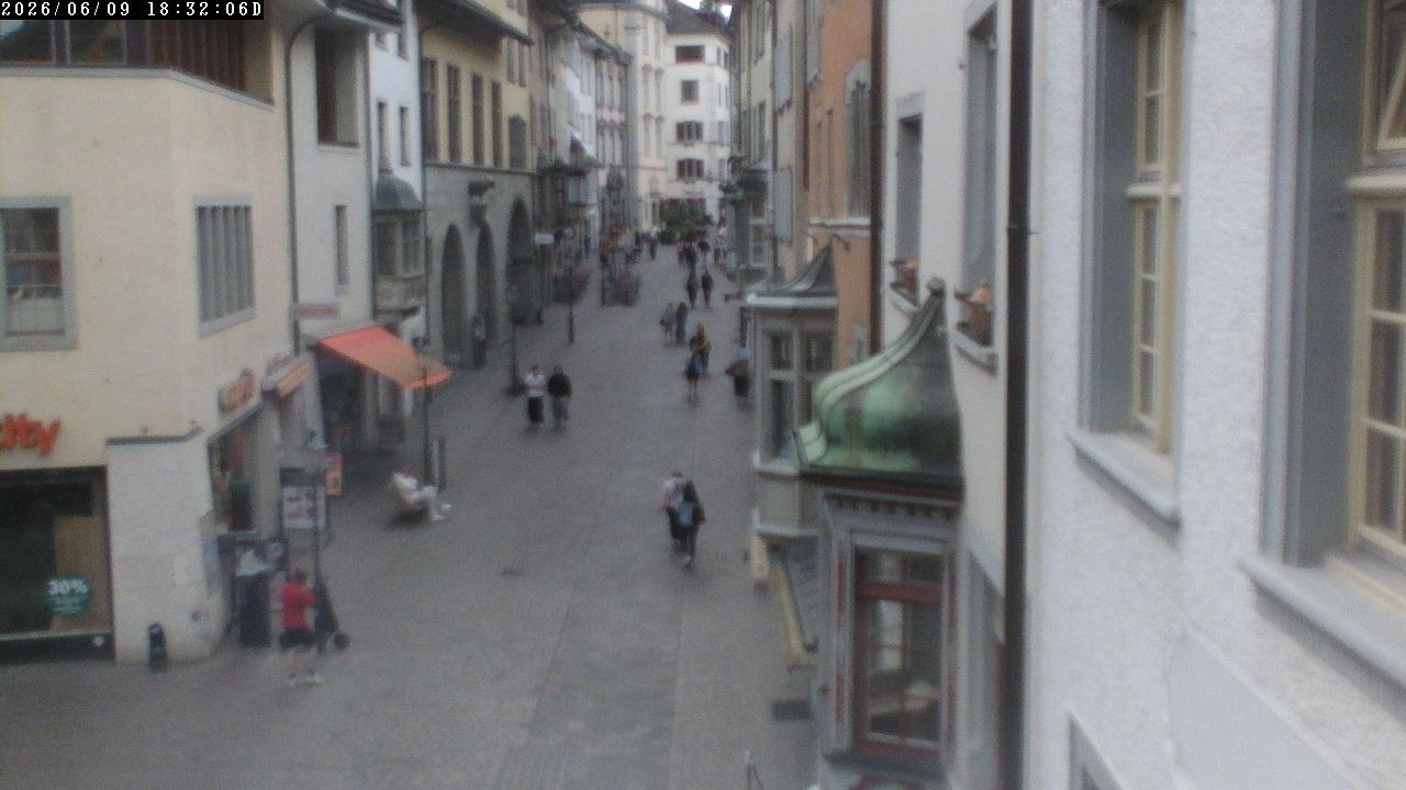 Archiv Foto Webcam Schaffhausen: Blick in die Vordergasse
