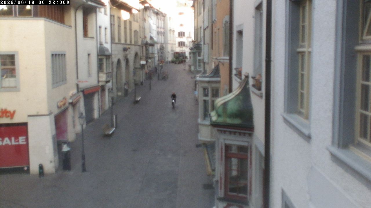 Archiv Foto Webcam Schaffhausen: Blick in die Vordergasse