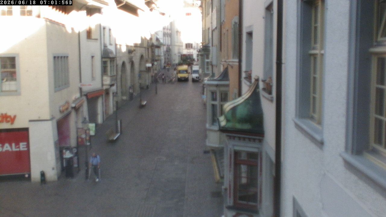 Archiv Foto Webcam Schaffhausen: Blick in die Vordergasse