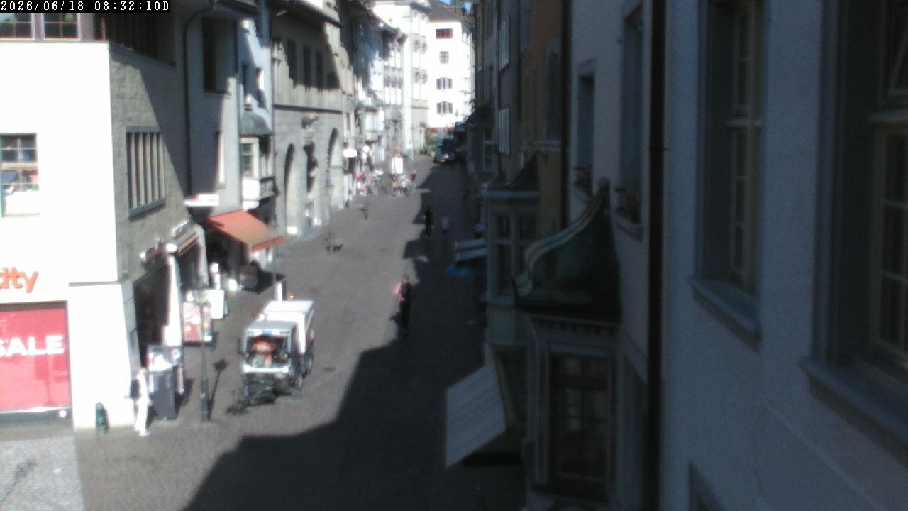 Archiv Foto Webcam Schaffhausen: Blick in die Vordergasse