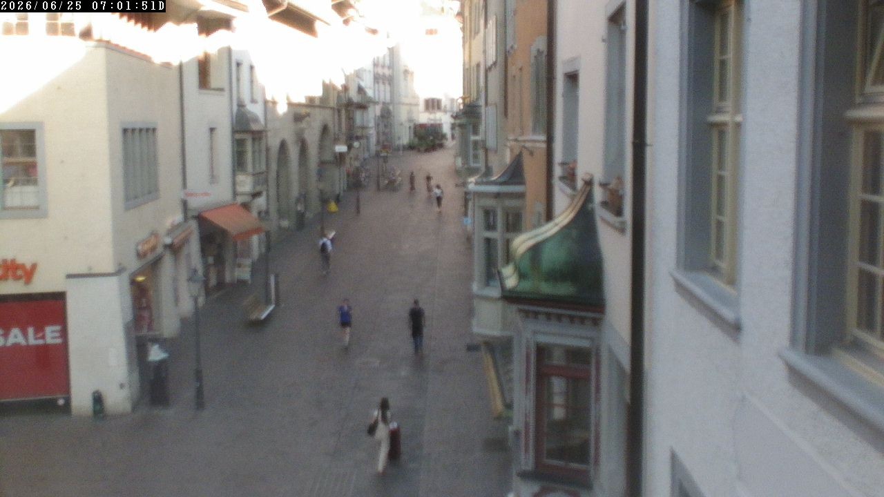 Archiv Foto Webcam Schaffhausen: Blick in die Vordergasse