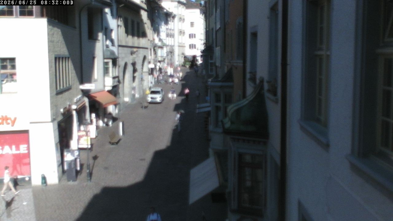 Archiv Foto Webcam Schaffhausen: Blick in die Vordergasse