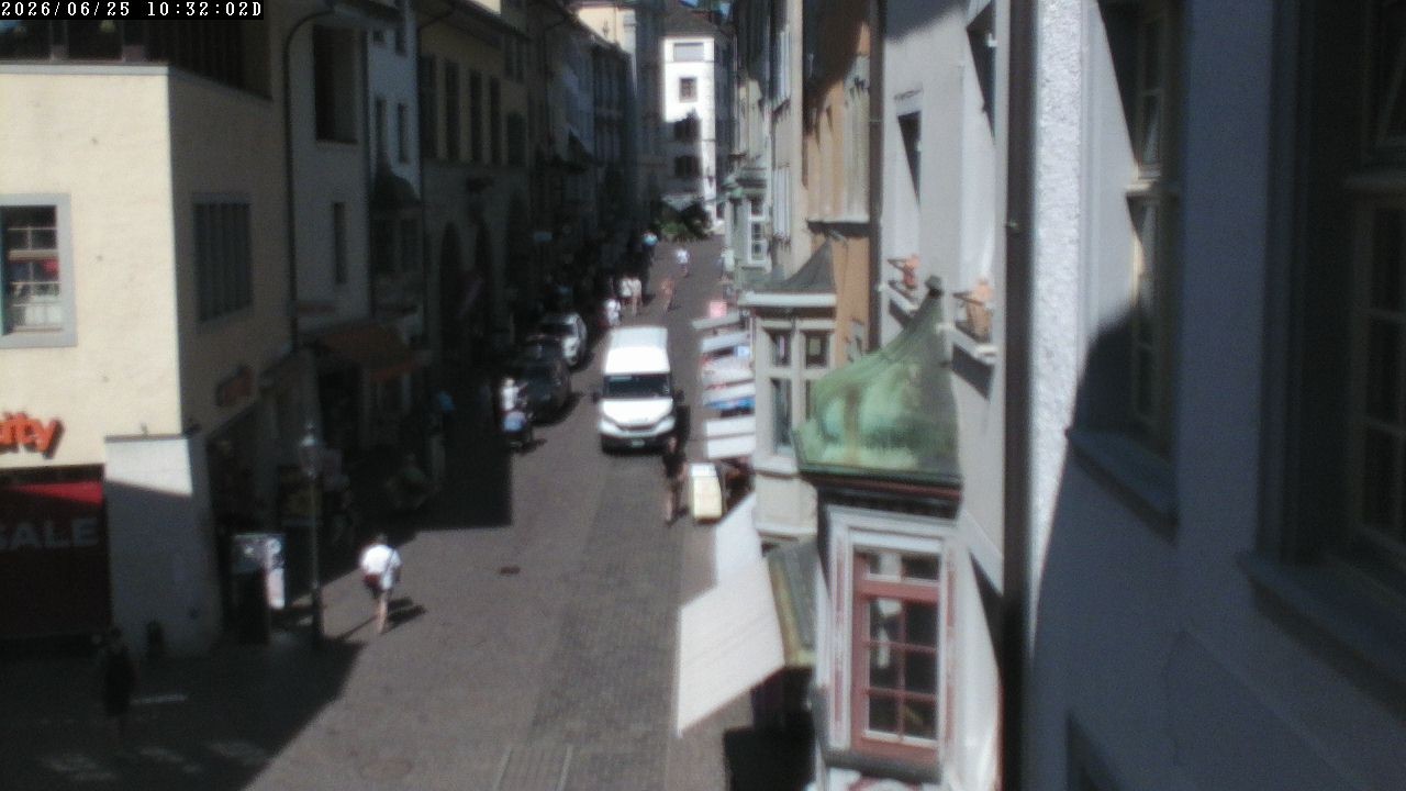 Archiv Foto Webcam Schaffhausen: Blick in die Vordergasse