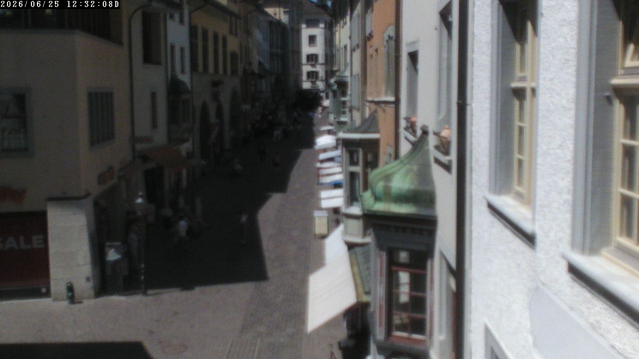 Archiv Foto Webcam Schaffhausen: Blick in die Vordergasse