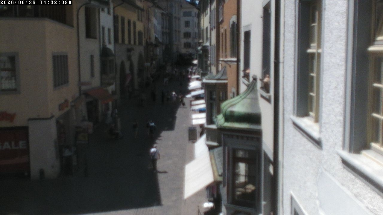 Archiv Foto Webcam Schaffhausen: Blick in die Vordergasse