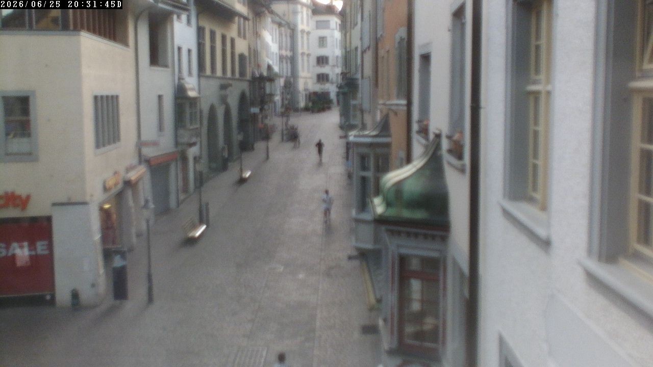 Archiv Foto Webcam Schaffhausen: Blick in die Vordergasse