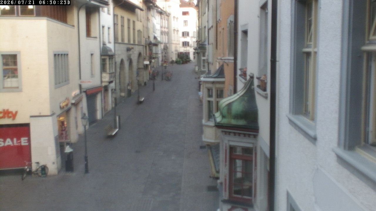 Archiv Foto Webcam Schaffhausen: Blick in die Vordergasse