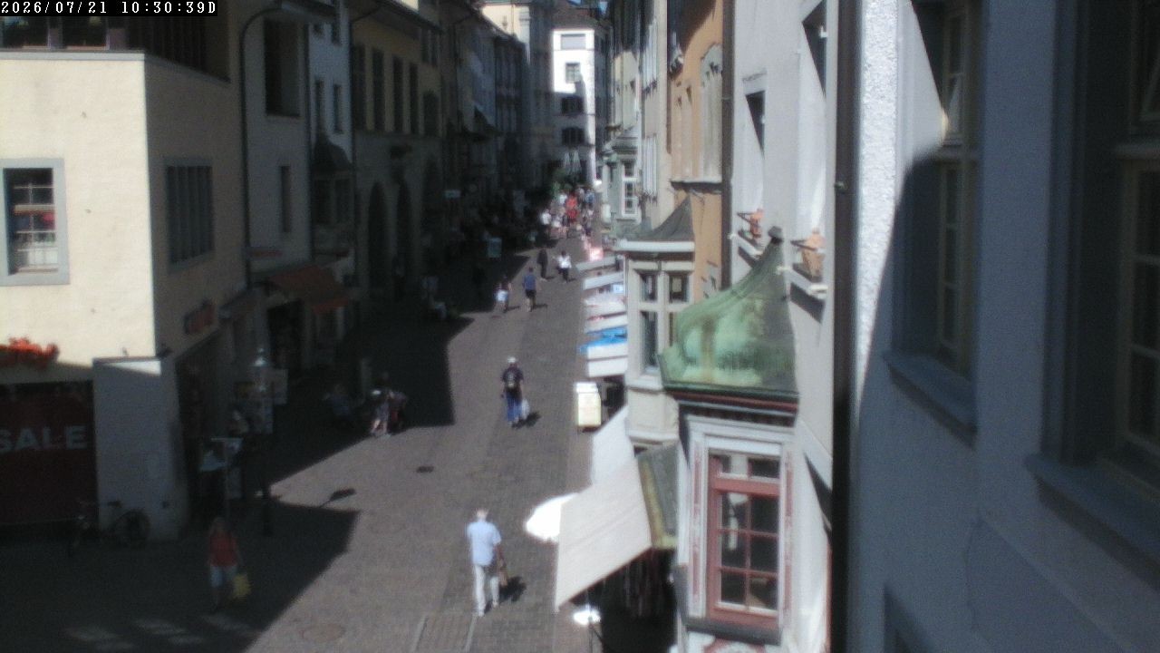 Archiv Foto Webcam Schaffhausen: Blick in die Vordergasse
