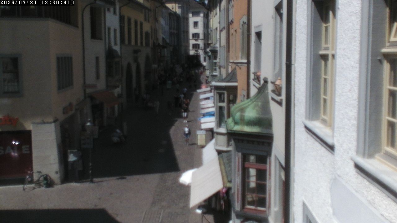 Archiv Foto Webcam Schaffhausen: Blick in die Vordergasse